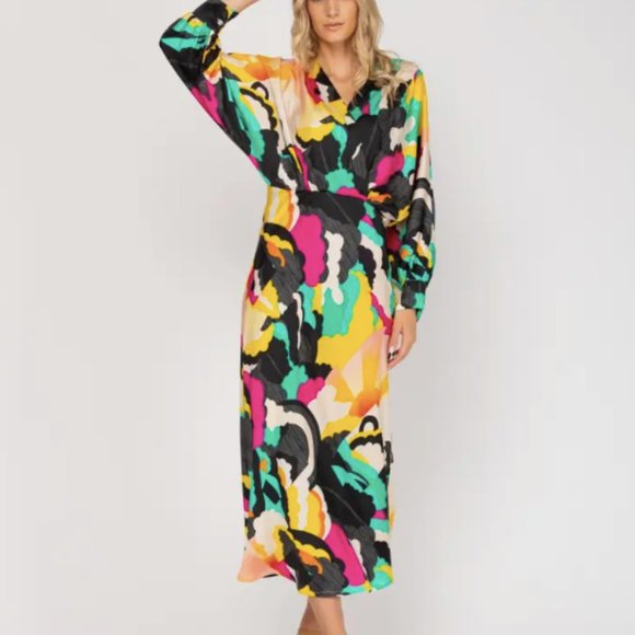 Multicolor Printed Maxi Dress - Picture 4 of 4